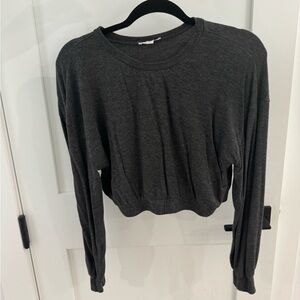 Cropped Charcoal Long Sleeve